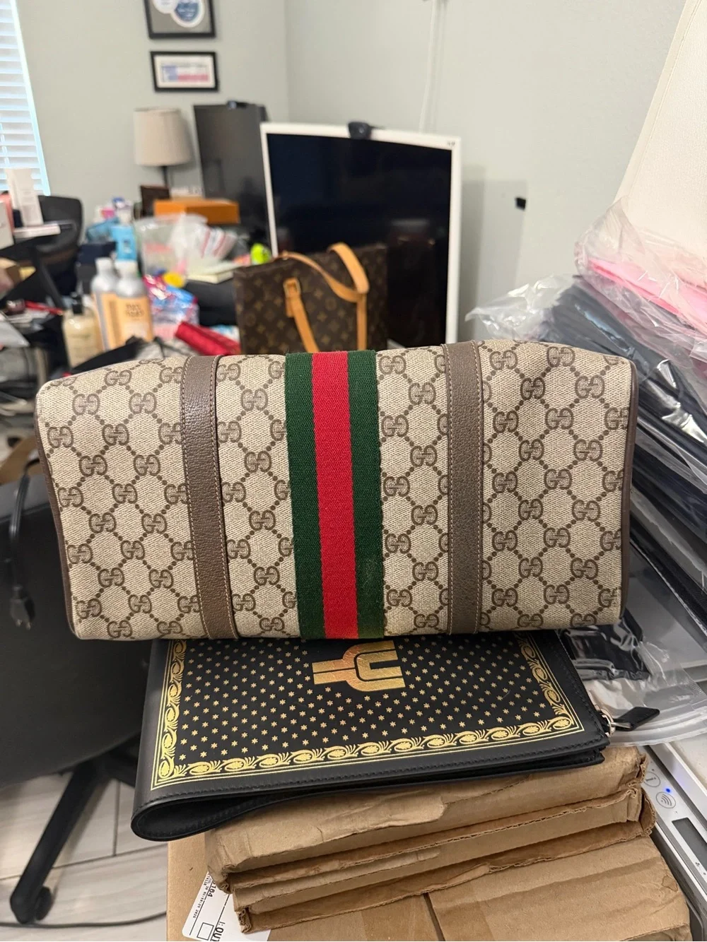 Gucci GG Supreme Boston Bag